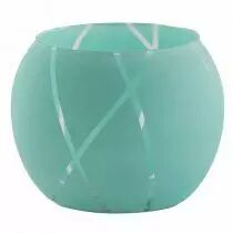 Vase Verre Boule D7,5 H10 Turquoise