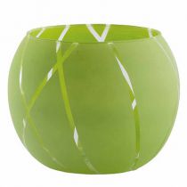 Vase Verre Boule Edera D11,5 H13,5 Vert Anis