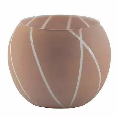 Vase Verre Boule Ortensia D14 H18 Taupe/Cr�me