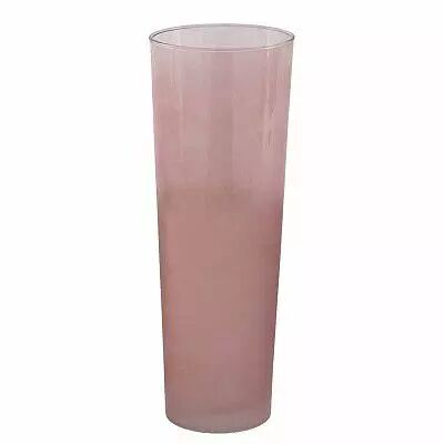 Vase Verre Conique D15 H40 Rose Poudr�