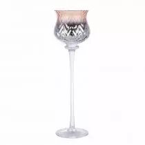 Vase Verre D18 H35/45 Cuivre sur Pied