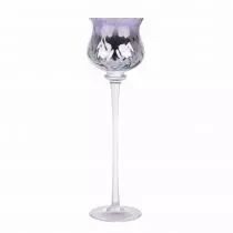 Vase Verre D18 H35/45 Lilas sur Pied