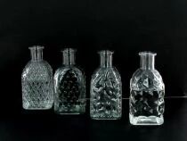 Vase Verre D2,5 H13,5 ass