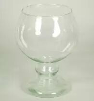 Vase Verre Mont Blanc D10,5 H16 sur Pied