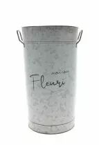 Vase Zinc \ Mon Coin Fleuri\  D22 H40 Gris